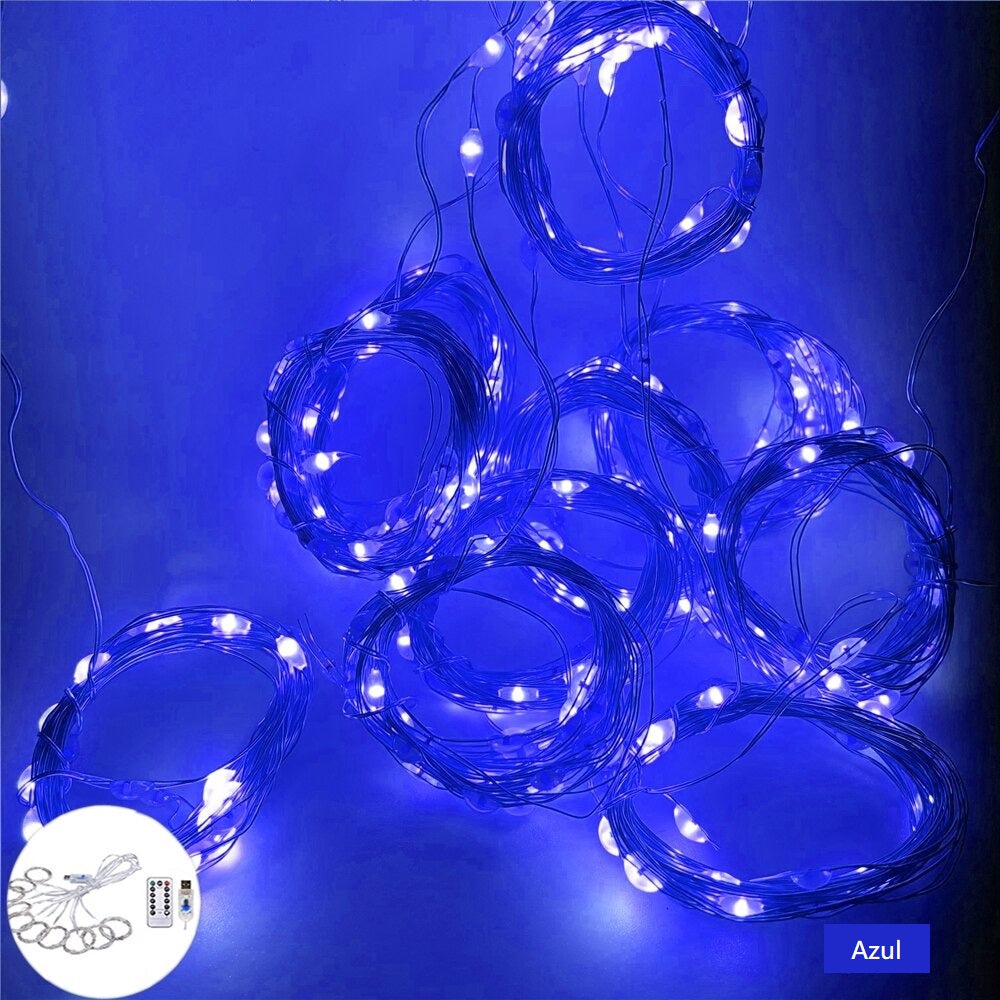Cortina de Luz de LED para Decoração