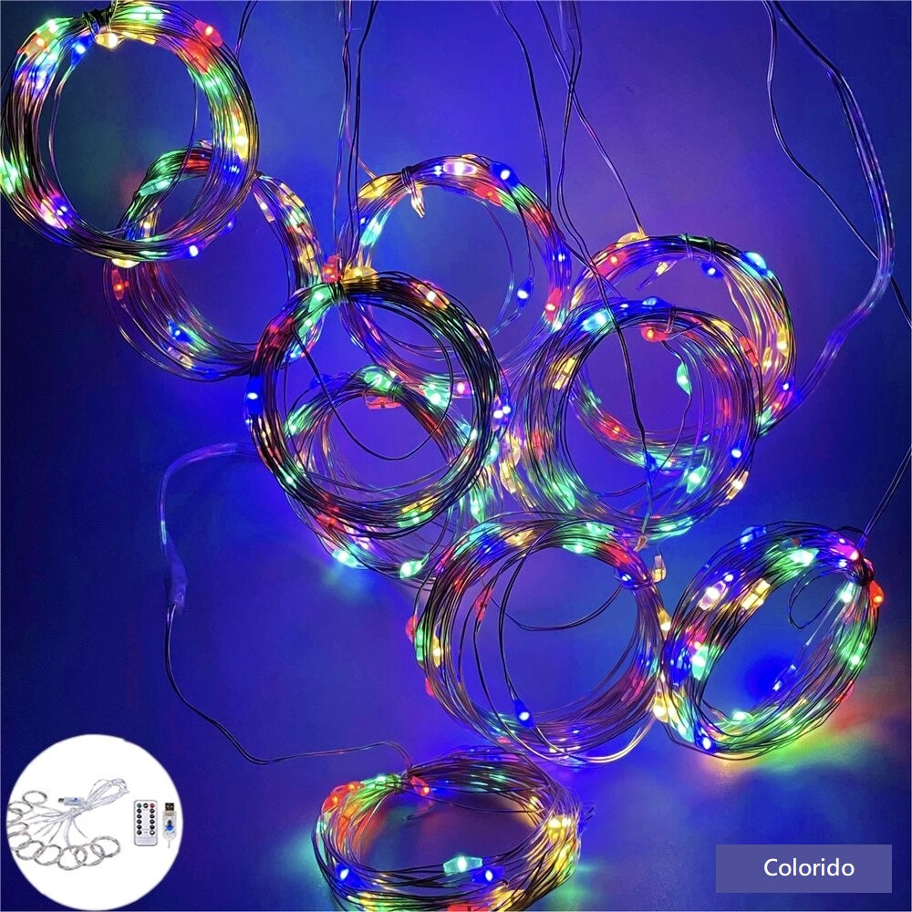Cortina de Luz de LED para Decoração