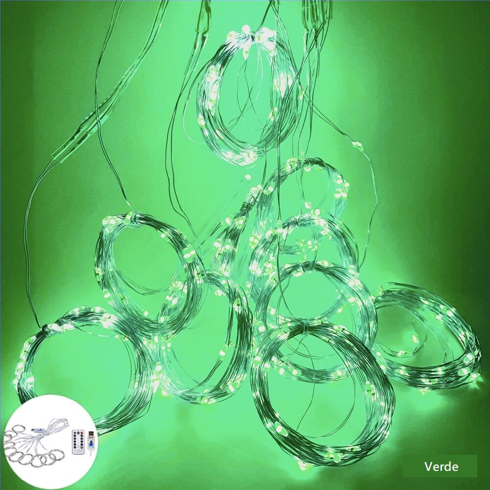 Cortina de Luz de LED para Decoração
