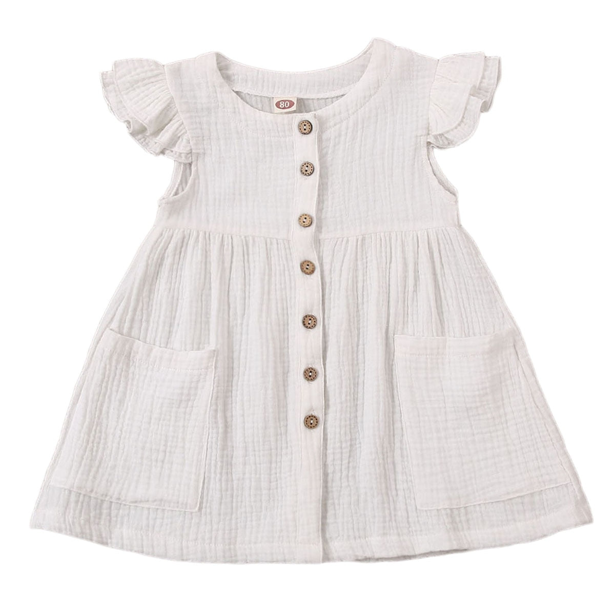 Vestido Sem Estampa - 1 a 6 anos