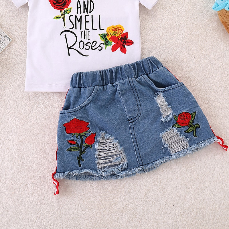 Conjunto de Verão para Meninas - 2 a 6 Anos
