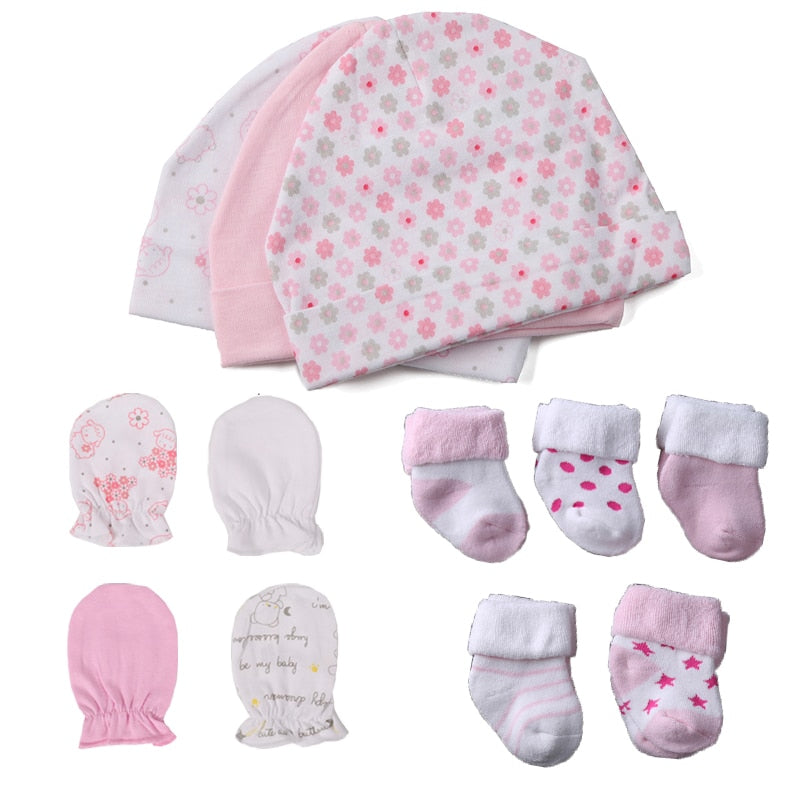Conjunto de Gorro + Luvas + Meias (15 peças)