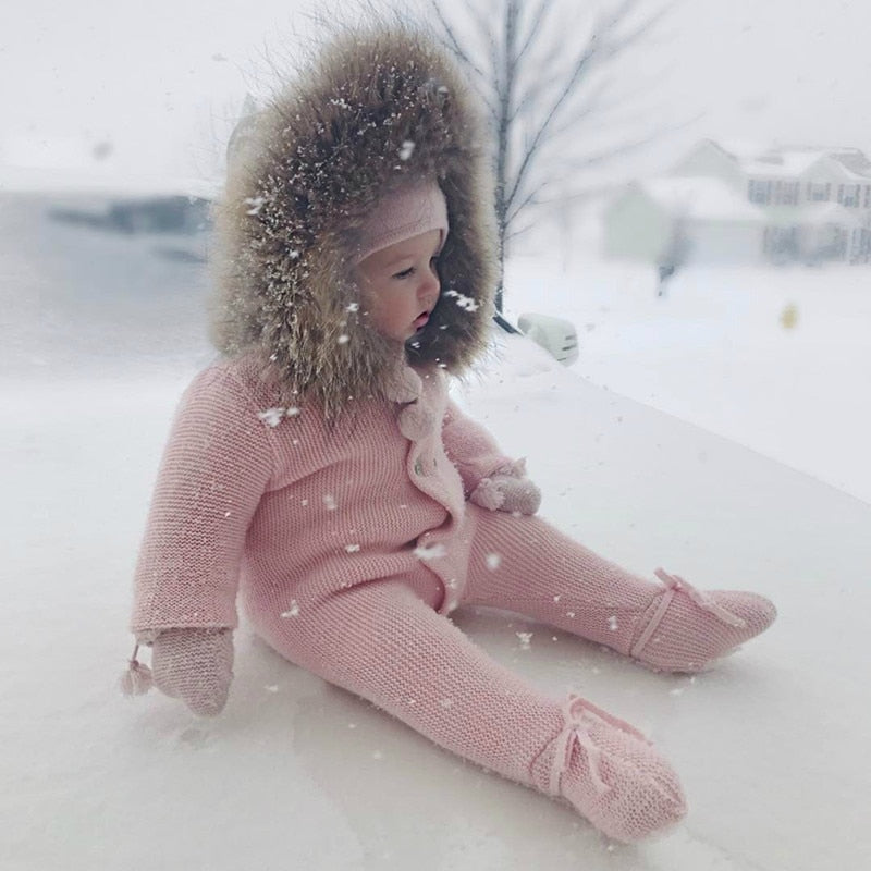 Macacão infantil de inverno com capuz 3 modelos - 3 a 24 meses