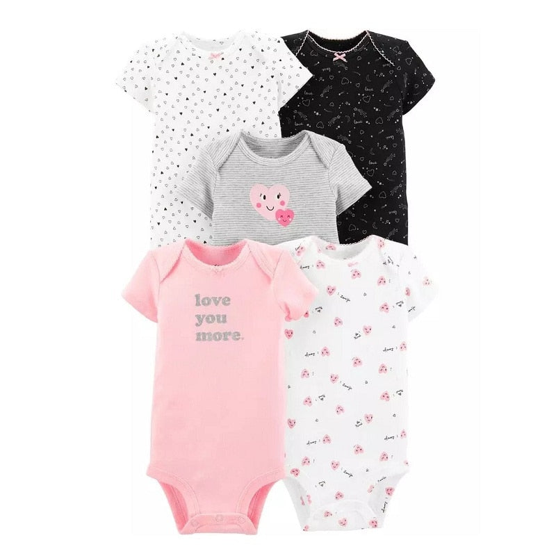 Kit verão de Body sem mangas para bebês, de 6 meses a 2 anos - 5 peças