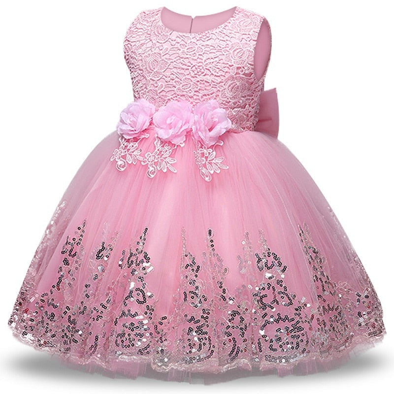 Vestido elegante para meninas - 9 meses a 5 anos
