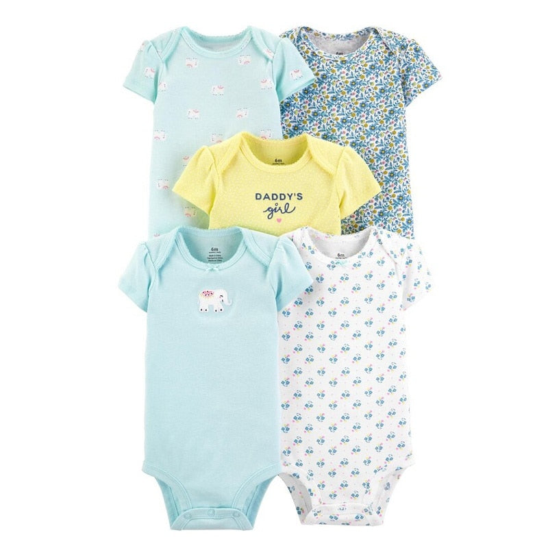 Kit verão de Body sem mangas para bebês, de 6 meses a 2 anos - 5 peças