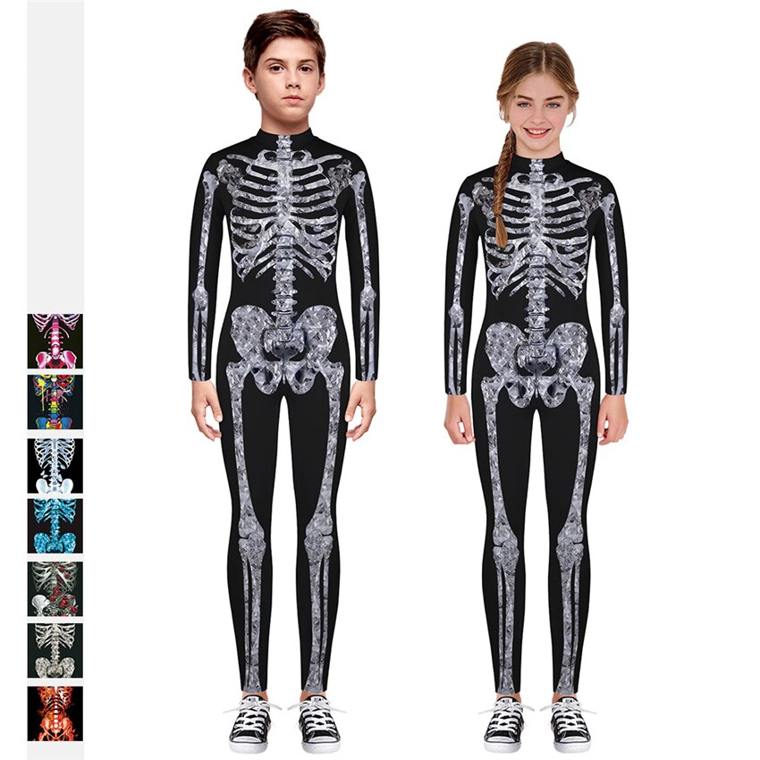 Macacão Esqueleto Halloween P ao GG