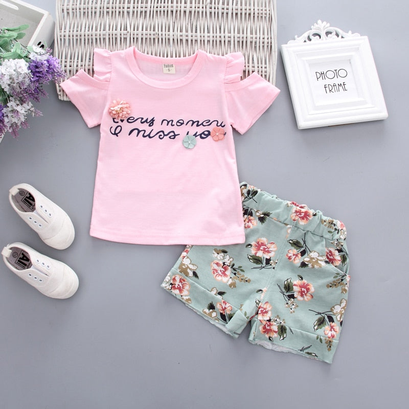 Conjuntinho de Verão Para Meninas - 6 Meses a 5 Anos