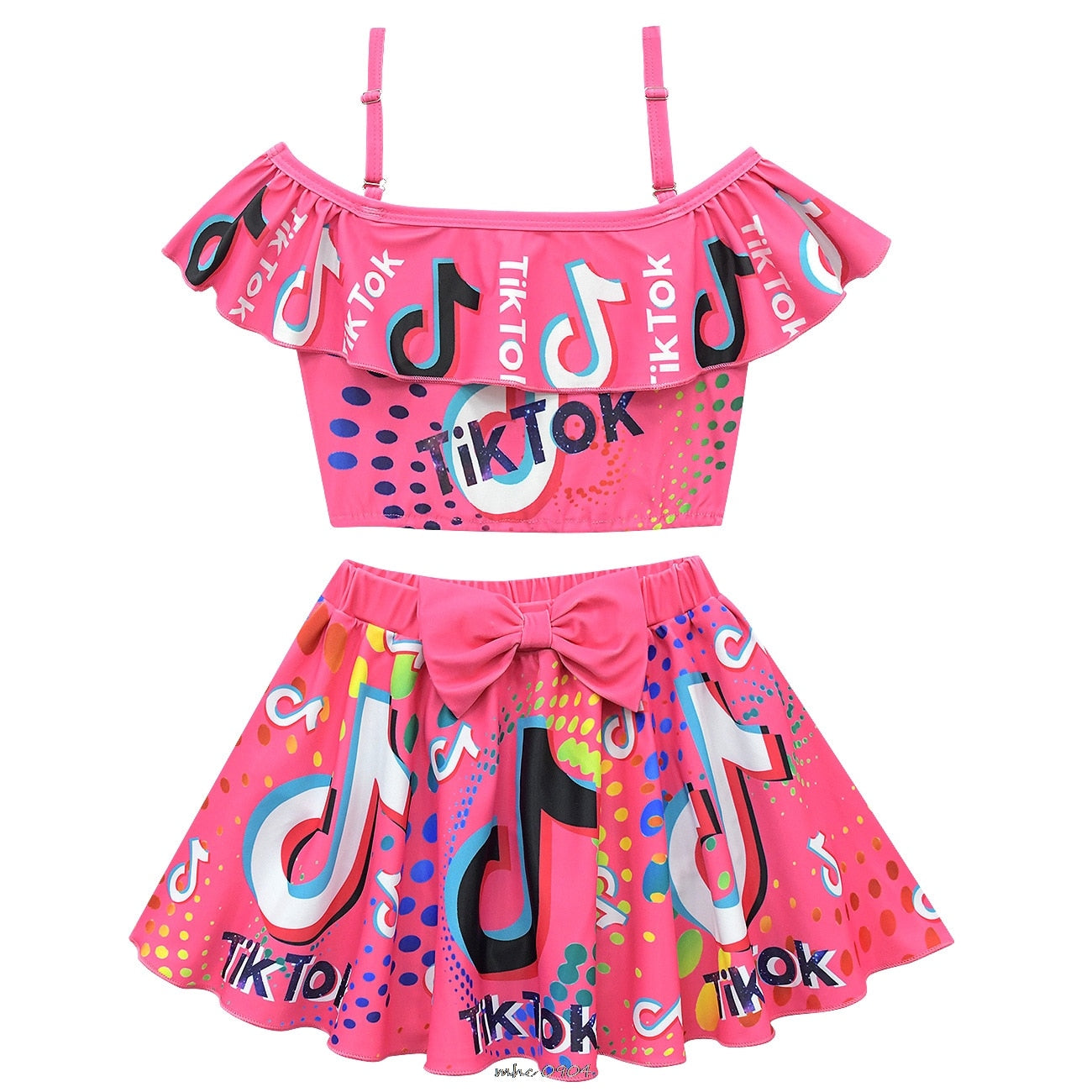 Conjunto Top e Saia TikTok - 2 a 10 anos