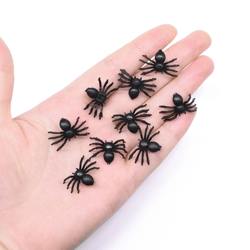 Lote de 50 Aranhas Negras Para Decoração