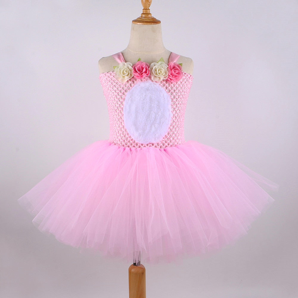 Fantasia rosa de Coelhinha para meninas - 18 meses a 12 anos