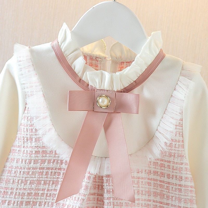 Vestido Manga Longa com Babado - RN a 3 anos