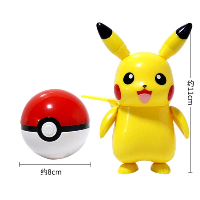 Pokemons Pokeballs Brinquedo de transformação do Pikachu, Charizard, Mewtwo, Blastoise, Venusaur ou Gyarados