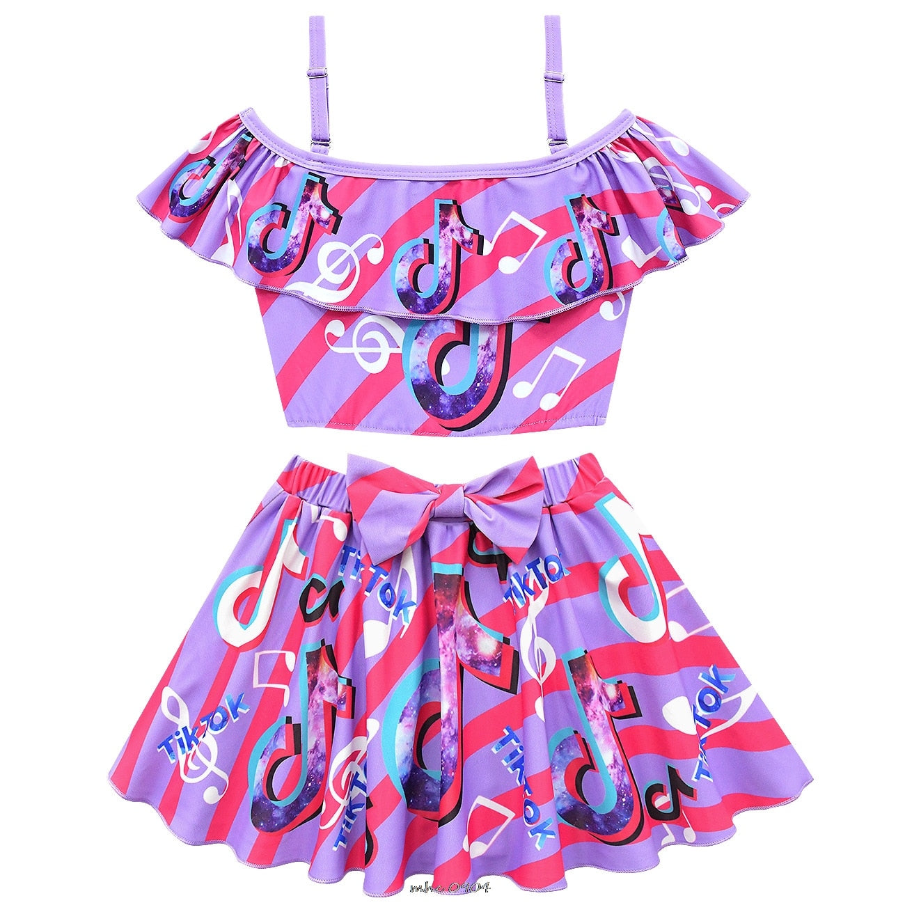 Conjunto Top e Saia TikTok - 2 a 10 anos