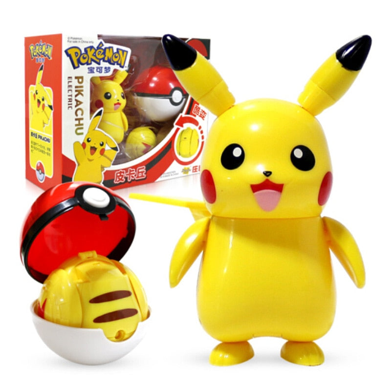 Pokemons Pokeballs Brinquedo de transformação do Pikachu, Charizard, Mewtwo, Blastoise, Venusaur ou Gyarados