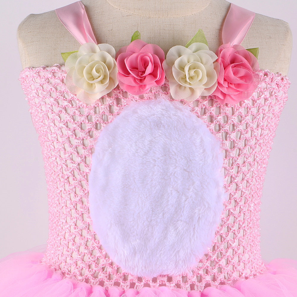 Fantasia rosa de Coelhinha para meninas - 18 meses a 12 anos