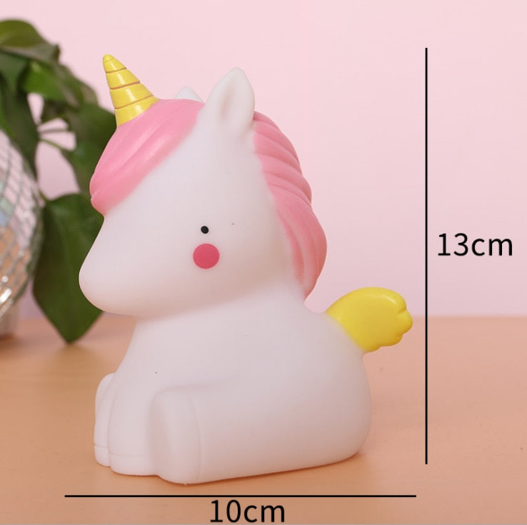Luminária de Led Para Quarto de Bebês, em Formato de Unicórnio, Dinossauro e Ursinho