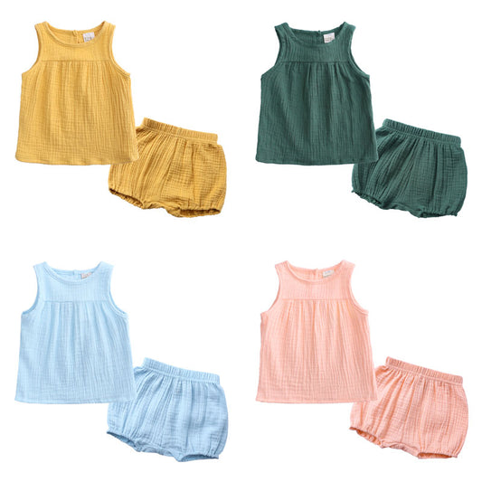 Conjunto de Roupas de Algodão Para Meninas - 6 Meses a 4 Anos