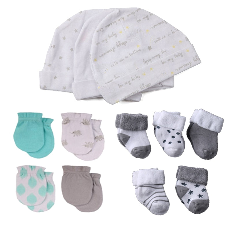 Conjunto de Gorro + Luvas + Meias (15 peças)