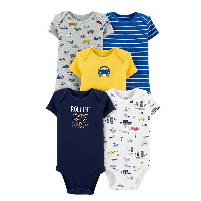 Kit verão de Body sem mangas para bebês, de 6 meses a 2 anos - 5 peças