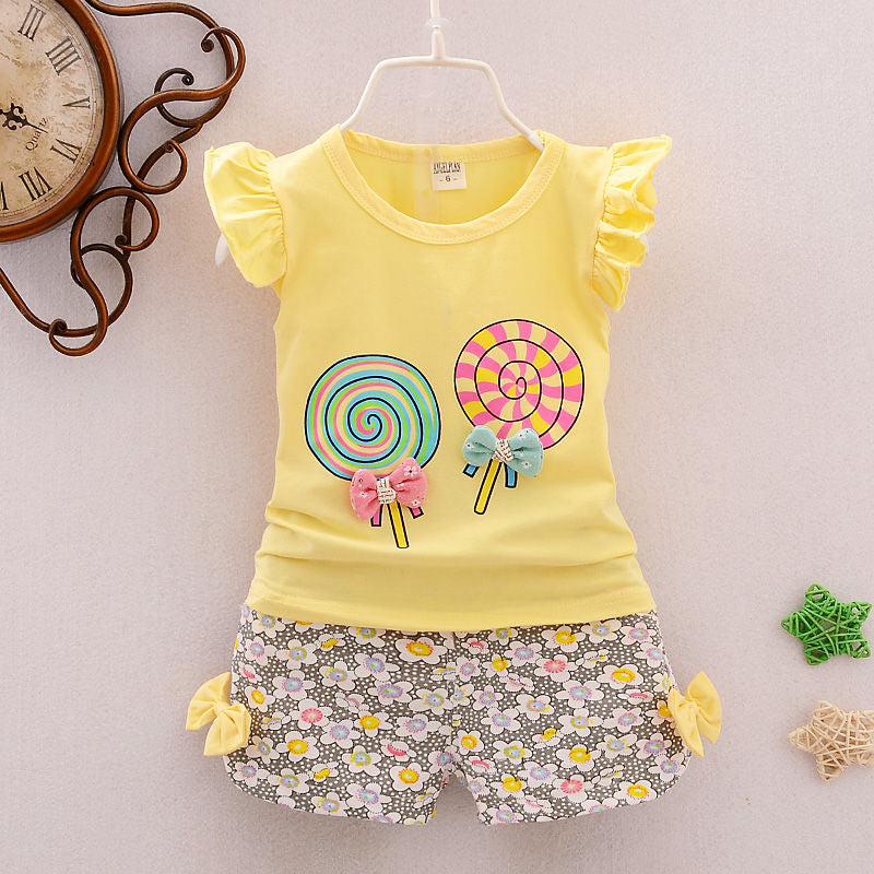 Conjuntinho de Verão Para Meninas - 6 Meses a 5 Anos