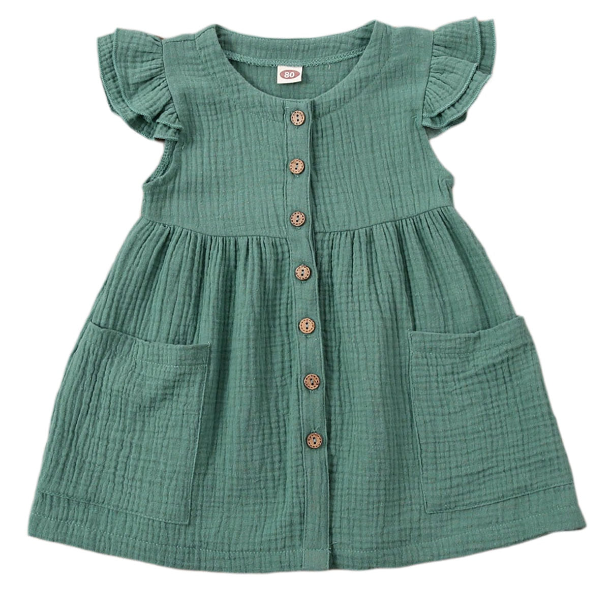 Vestido Sem Estampa - 1 a 6 anos