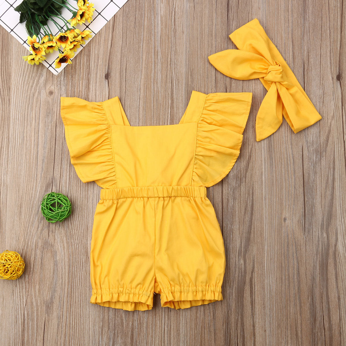 Macacão Para Meninas Com Babado 6 Meses á 3 Anos