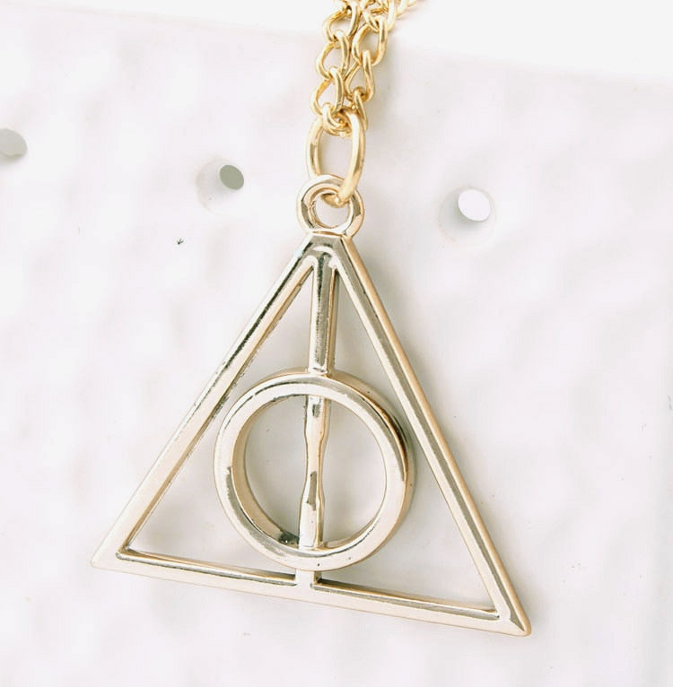 Colar e pulseira Harry Potter - Ampulheta, seis falange, varinhas mágicas etc