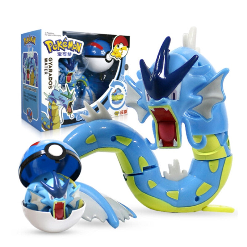 Pokemons Pokeballs Brinquedo de transformação do Pikachu, Charizard, Mewtwo, Blastoise, Venusaur ou Gyarados