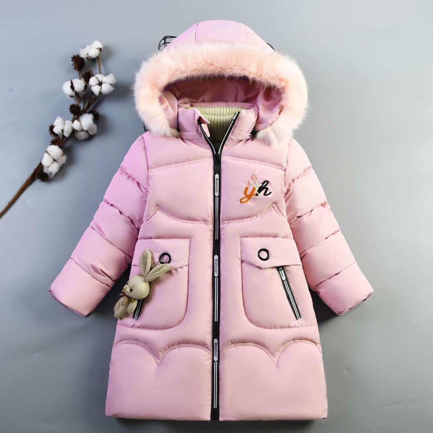Casaco de inverno para meninas -  4 a 8 anos