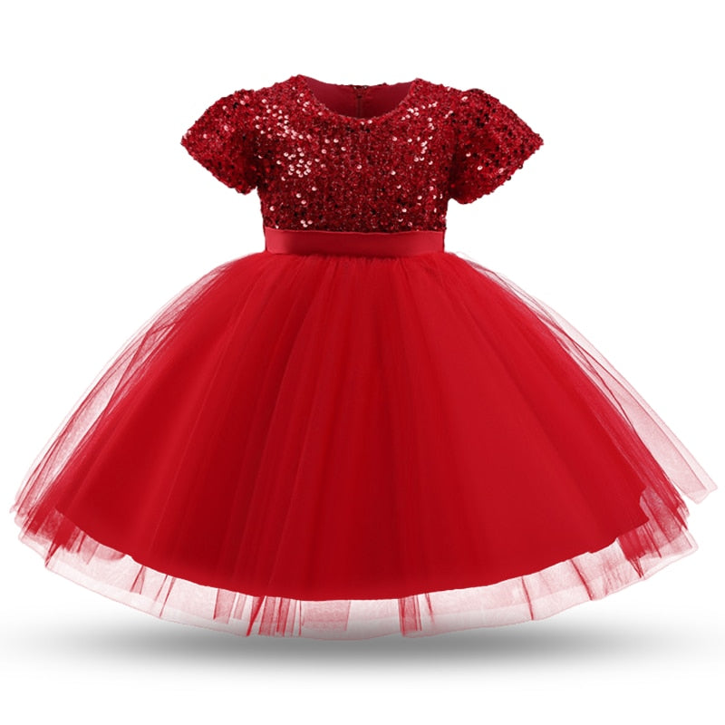 Vestido de Princesa Com Tule 3 a 8 Anos