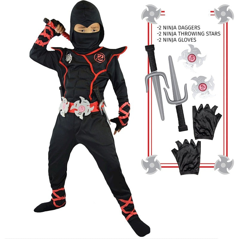 Fantasia do Ninja para meninos - 3 a 13 anos