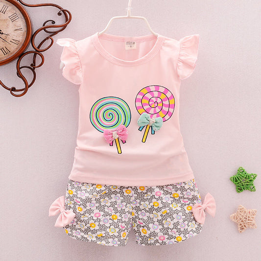 Conjuntinho de Verão Para Meninas - 6 Meses a 5 Anos