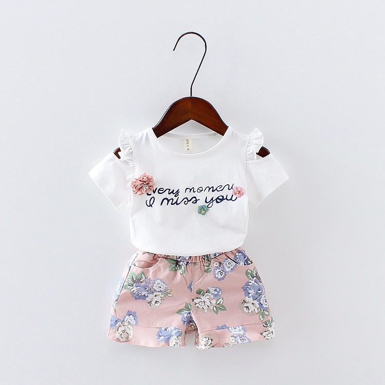 Conjuntinho de Verão Para Meninas - 6 Meses a 5 Anos