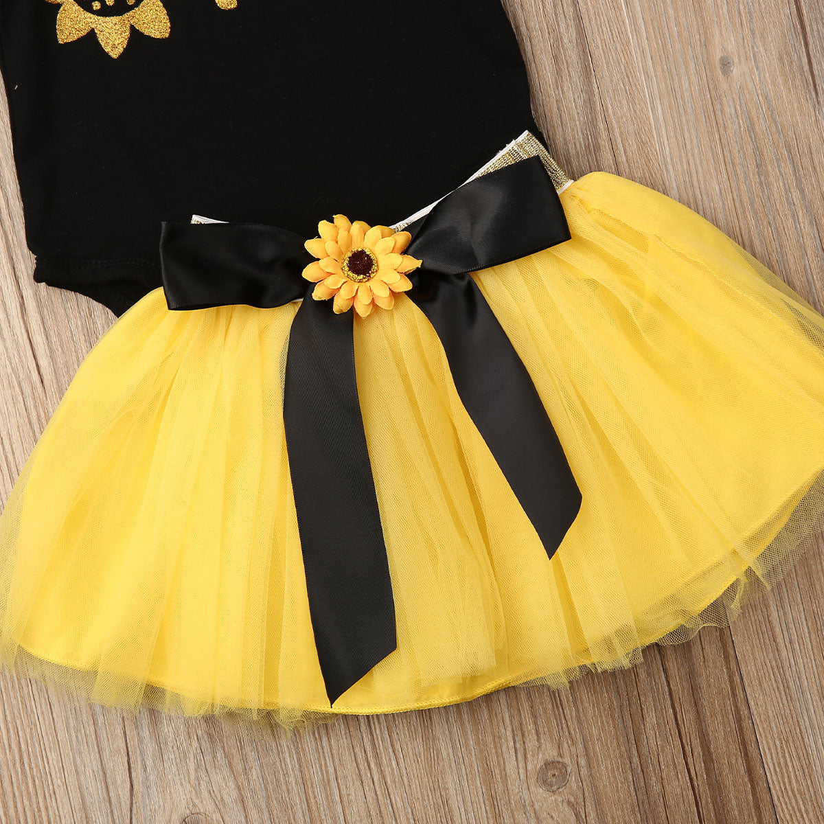 Conjunto de roupas para meninas Girassol