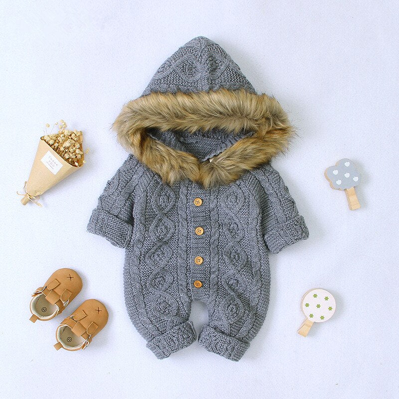 Macacão infantil de inverno com capuz 3 modelos - 3 a 24 meses