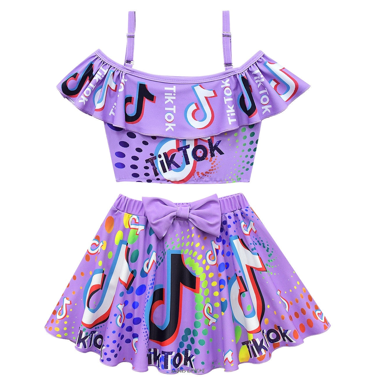 Conjunto Top e Saia TikTok - 2 a 10 anos