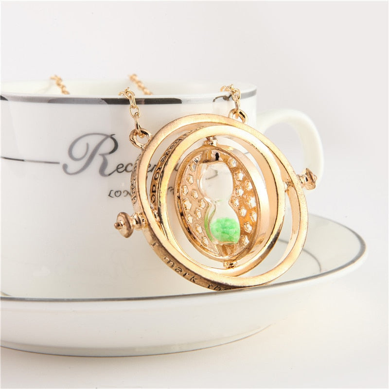 Colar e pulseira Harry Potter - Ampulheta, seis falange, varinhas mágicas etc