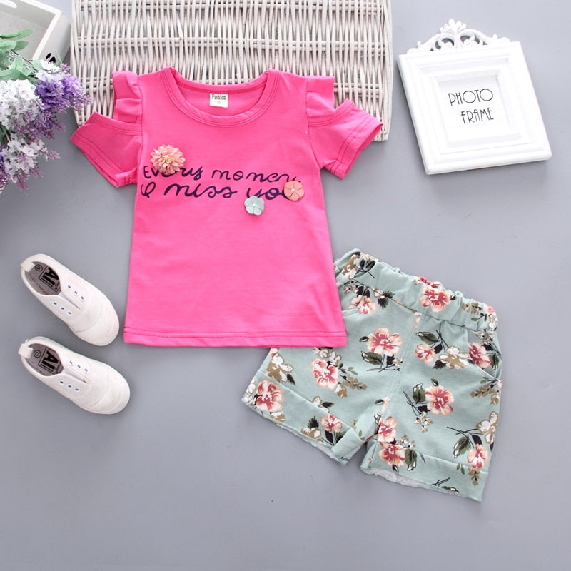 Conjuntinho de Verão Para Meninas - 6 Meses a 5 Anos
