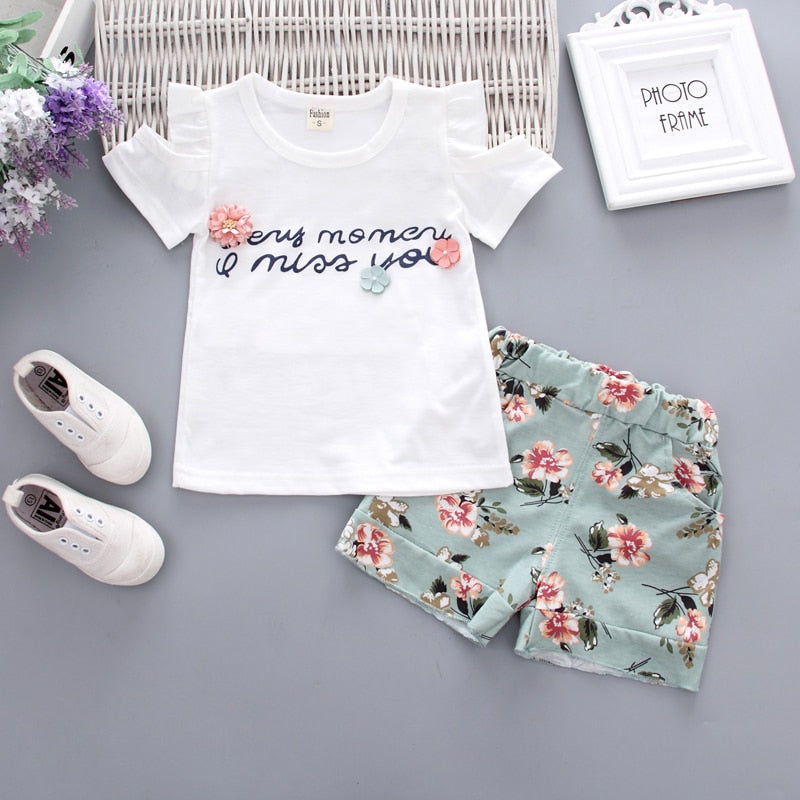 Conjuntinho de Verão Para Meninas - 6 Meses a 5 Anos