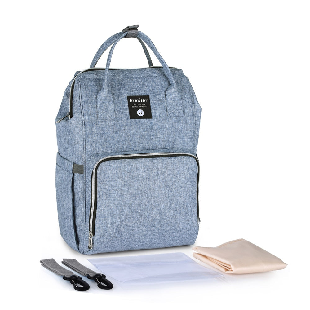 Mochila Mamãe Bebê de Grande Capacidade Impermeável Multi-Função