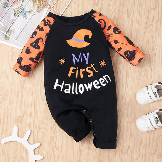 Macacão Manga Longa Meu Primeiro Halloween - 3 meses a 1 ano