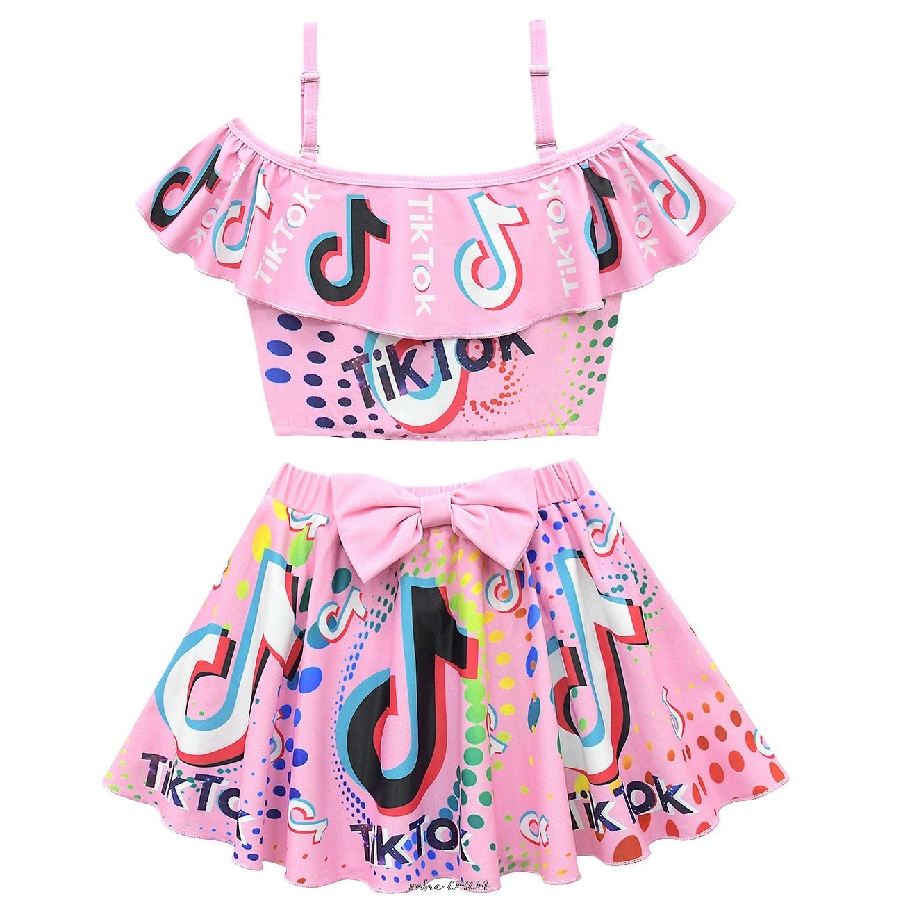 Conjunto Top e Saia TikTok - 2 a 10 anos