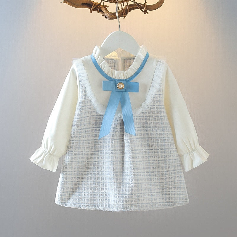 Vestido Manga Longa com Babado - RN a 3 anos