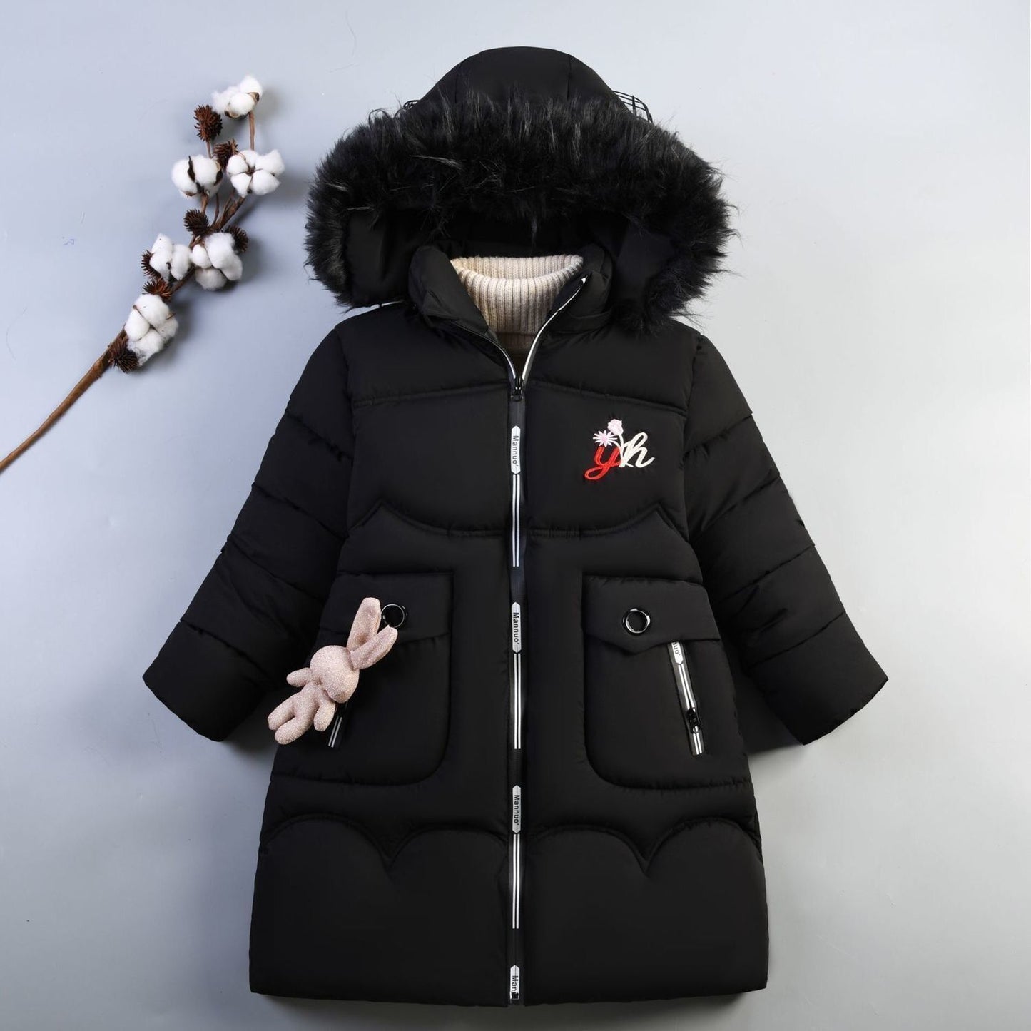 Casaco de inverno para meninas -  4 a 8 anos