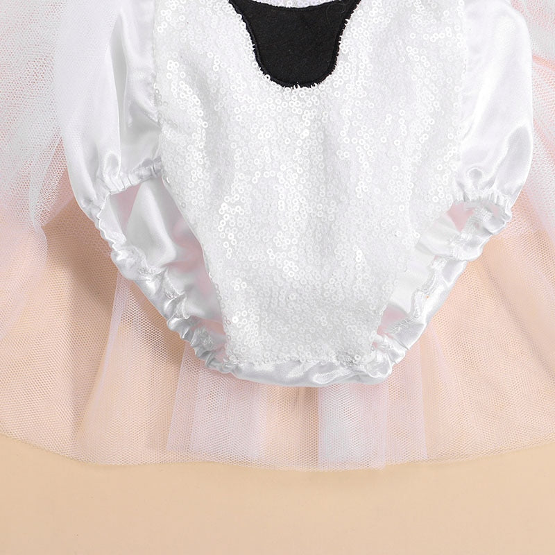 Conjunto de Jardineira com Tutu e Meião Tema Halloween - 6 a 24 meses
