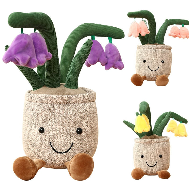 Vasinho de flores de pelúcia