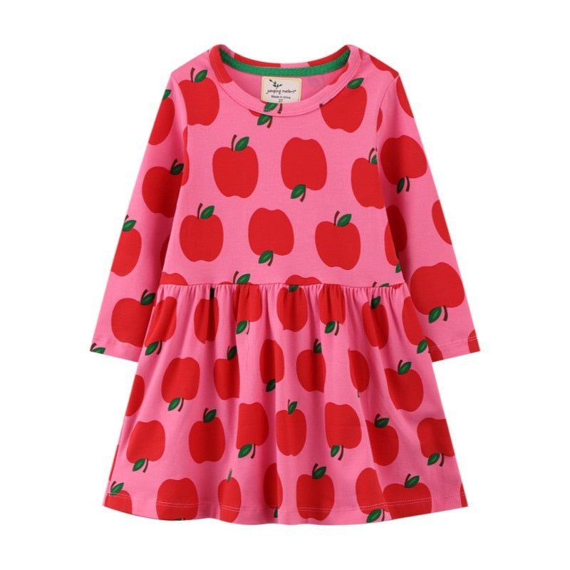 Vestido Manga Longa Para Meninas - 2 a 7 anos