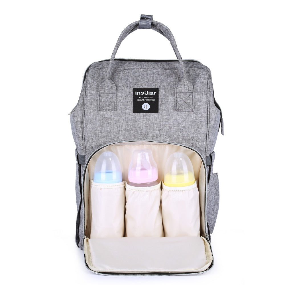 Mochila Mamãe Bebê de Grande Capacidade Impermeável Multi-Função