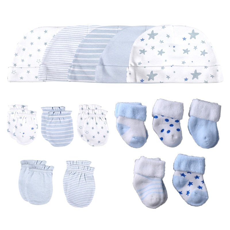 Conjunto de Gorro + Luvas + Meias (15 peças)
